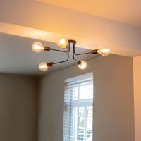 QAZQA Design plafondlamp zwart 5-lichts - Facile - thumbnail