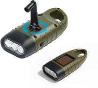 2-pack FlinQ Opwindbare Zaklamp - LED Knijpkat met Dynamo Opwindbaar - thumbnail