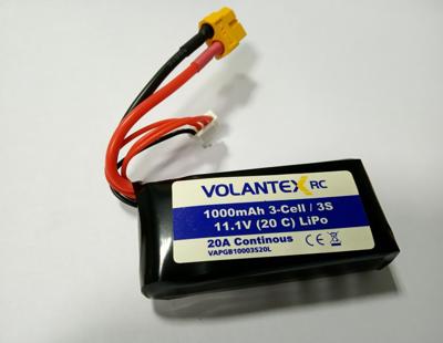 Volantex 11.1V 20C 1000 mAh LiPo met XT60 stekker (V-PB3109)