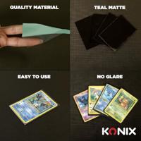 Kaarthoesjes - Konix - Matte hoesjes 66 x 91 mm, wedstrijdformaat - 100 hoesjes - Magic: The Gathering, Pokémon - Turkooisblauw - thumbnail