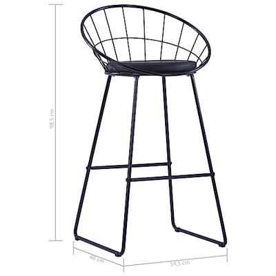 Barstoelen 2 st kunstleer zwart