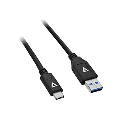 V7 V7U3.1AC-1M-BLK-1E USB3.1A naar USB-C-kabel 1m Zwart
