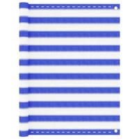 Balkonscherm 120x500 cm HDPE blauw en wit - thumbnail