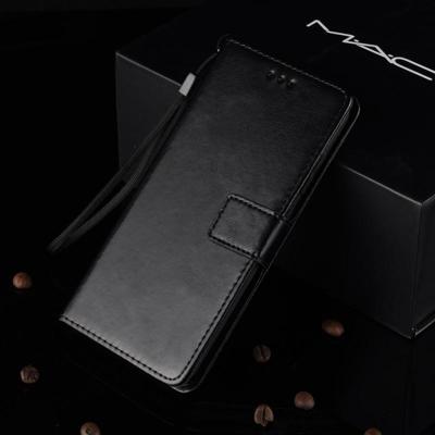 Crazy Horse textuur horizontale Flip lederen case voor Motorola Moto G7 Power (Amerikaanse versie) met houder & kaartsleuven & portemonnee (zwart)