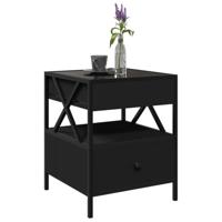 Salontafel met Infinity LED 40x40x51 cm zwart - thumbnail