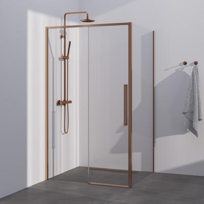BRAUER Season douchecabine model B met schuifdeur helder glas 120x90x200 omkeerbaar incl. glascoating Season-Koper BRAUER Season douchecabine model B met schuifdeur helder glas 120x90x200 omkeerbaar incl. glascoating Season-Koper