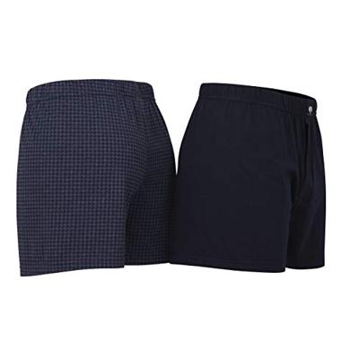 2-pak wijde heren boxershorts - Fox packet 2260 - Blauwe katoenen losse heren boxershorts