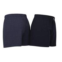 2-pak wijde heren boxershorts - Fox packet 2260 - Blauwe katoenen losse heren boxershorts - thumbnail