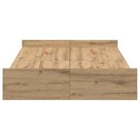 Opbergbedframe met lade artisanaal eikenkleurig 120 x 190 cm - thumbnail