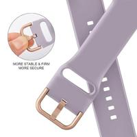 Soft siliconen bandje met gespsluiting - Pastel paars - Geschikt voor Apple Watch 38mm / 40mm / 41mm / 42mm - thumbnail