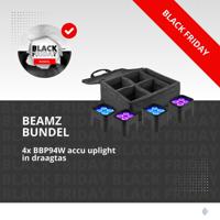 Beamz 4x BBP94W accu LED Uplights met tas - thumbnail