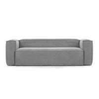 Kave Home 3-zits Bank 'Blok' Rib, kleur Donkergrijs - thumbnail