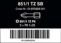 Wera 851/1 TZ Bits Phillips, PH 1 x 25 mm - 1 x 2 stuk(s) - 05073323001 - thumbnail