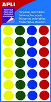 Apli verwijderbare etiketten cirkel 15 mm (b x h), 112 stuks - thumbnail