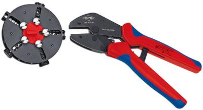 Knipex MultiCrimp 97 33 02 Krimptang Ongeïsoleerde, open connectoren, Geïsoleerde kabelschoenen, Geïsoleerde connectoren (male), Adereindhulzen, Ongeïsoleerde