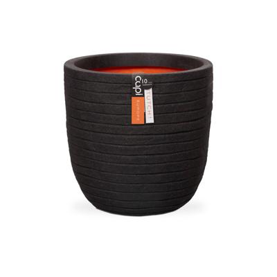 Capi Nature Row NL 35x34cm bloempot zwart Capi Nature Row NL 35x34cm bloempot zwart