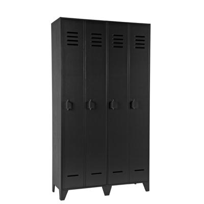 WOOOD Lockerkast 'Stijn' 2-deurs, kleur Zwart