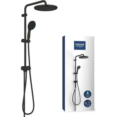 GROHE Vitalio Start QuickFix 250 Flex Regendoucheset - 25cm - hoofddouche - 2 straalsoorten - ronde handdouche - 2 straalsoorten - met omstelkraan - mat zwart 266802431