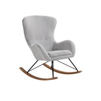 Schommelstoel Maartje Lichtgrijs Teddy - thumbnail