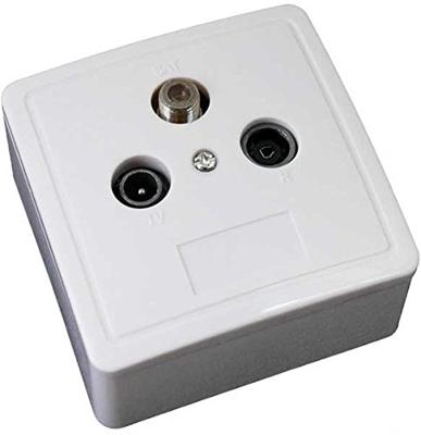 Axing SSD 2-10 Antennedoos Satelliet, TV Inbouw (in muur) Doorvoerdoos