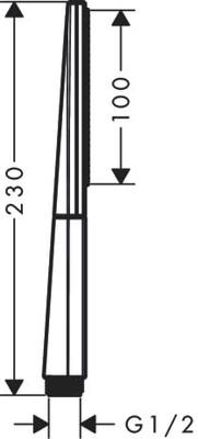Hansgrohe Staafhanddouche RainFinity 100 1jet Chroom Hansgrohe Staafhanddouche RainFinity 100 1jet Chroom