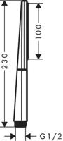 Staafhanddouche HansGrohe RainFinity 100 1jet Chroom - thumbnail