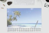 Sigel H6470 Bureau onderlegger Papier Palmenstrand (b x h) 59.50 cm x 41 cm 2026, 2027, 2028 30 vellen - thumbnail
