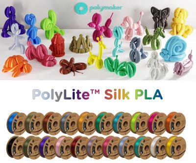 Polymaker PA03011 Silk Filament PLA zijdeglans Zijdeglans 1.75 mm 1000 g Groen PolyLite™ 1 stuk(s) Polymaker PA03011 Silk Filament PLA zijdeglans Zijdeglans 1.75 mm 1000 g Groen PolyLite™ 1 stuk(s)