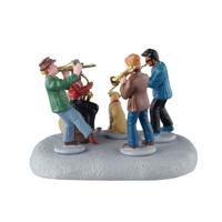 Lemax small jazz band kerstdorp tafereel Caddington Village 2025 - thumbnail