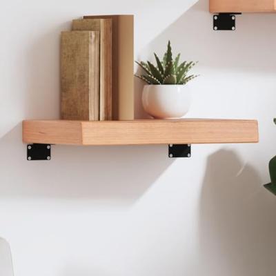 Wandschap 40x30x6 cm behandeld massief eikenhout lichtbruin