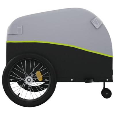 Fietstrailer 45 kg ijzer zwart en groen - thumbnail