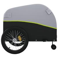 VidaXL Fietstrailer 45 kg ijzer zwart en groen - thumbnail