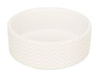 Trixie voerbak / drinkbak wave keramiek wit - thumbnail