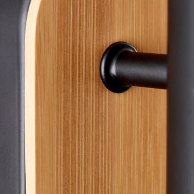 Brilliant WandlampNiels zwart met hout - 99774/76