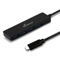 MediaRange MRCS508 MRCS508 USB-hub 4 poorten USB-A USB 3.0 5 GBit/s Met USB-C stekker Zwart - thumbnail