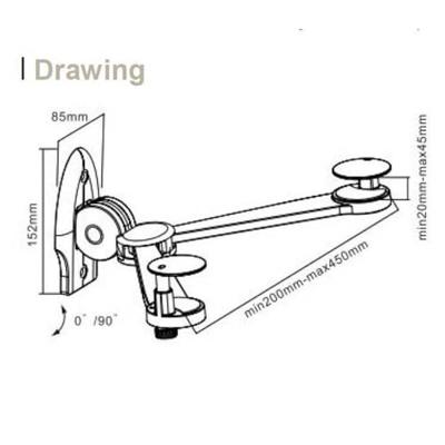 Equip A/V wall bracket, foldable Equip A/V wall bracket, foldable