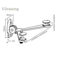 Equip A/V wall bracket, foldable - thumbnail