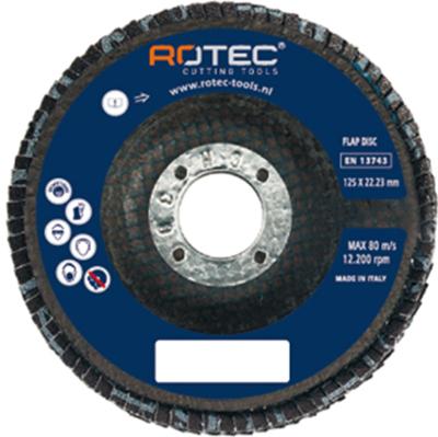 Rotec lamellenschijven 125x22.23 mm Korrel 60 - 10 stuks - 7961254