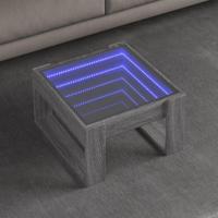 Salontafel met Infinity LED 50x53x30 cm grijs sonoma eikenkleur - thumbnail