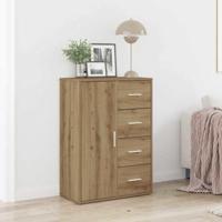 Dressoir met lade Artisan Eiken 60 x 31 x 84 cm Bewerkt hout - thumbnail