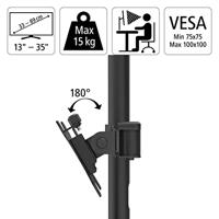 Hama Monitorhouder voor 2 Monitoren Zwart - thumbnail