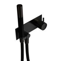 Inbouw Douchemengkraan Hotbath Cobber incl. Doucheslang en Handdouche Mat Zwart - thumbnail