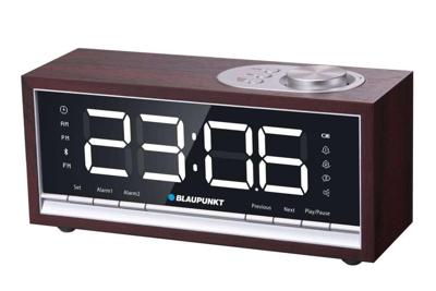 BLAUPUNKT CR60BT Bluetooth Radio Alarm Klok Bruin Hout