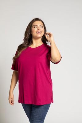 Ulla Popken T-shirt, relaxed, zijsplitten - Grote Maten Ulla Popken T-shirt, relaxed, zijsplitten - Grote Maten