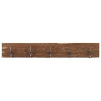 VidaXL Wandkapstok met 5 haken 100x2,5x15 cm massief gerecycled hout - thumbnail