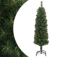 VidaXL Kunstkerstboom met standaard smal 150 cm pvc groen - thumbnail
