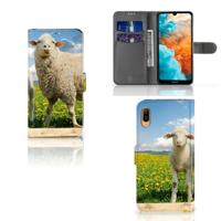 Huawei Y6 (2019) | Telefoonhoesje | Met pasjeshouder | Schaap en Lammetje - thumbnail