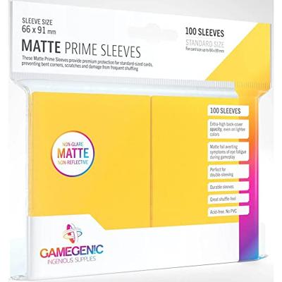 Gamegenic - Sleeves Matte Prime Yellow (100 Sleeves)