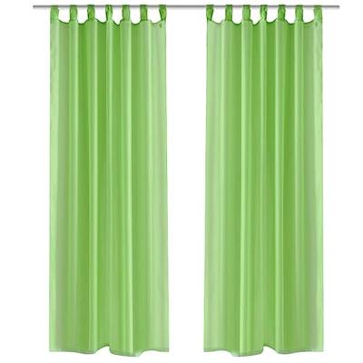 VidaXL Gordijn appelgroen 140x225 cm (2 stuks)
