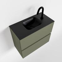 MONDIAZ ADA 60cm toiletmeubel army. LEX wastafel urban midden 1 kraangat - thumbnail